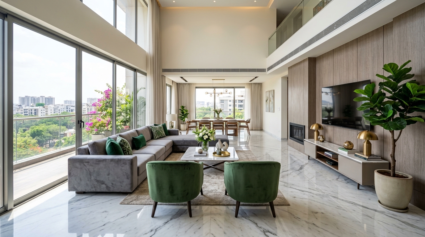 Spotless Luxury Living Room Deep Cleaning Result in Hyderabad